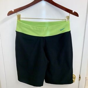 Nike dry-fit shorts with neon waistband